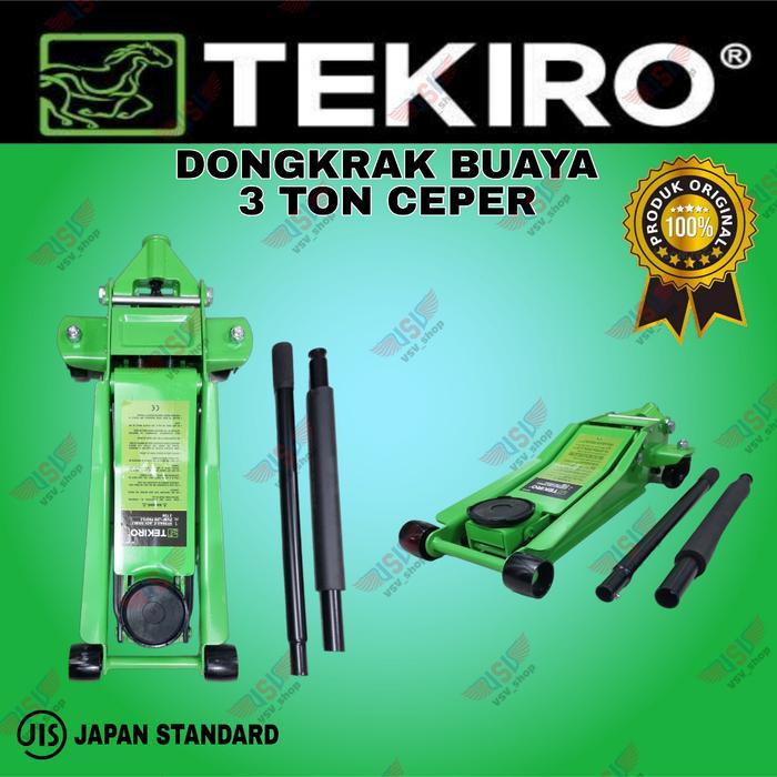 j1ou- Tekiro Dongkrak Buaya 3Ton Body Ceper Dongkrak Buaya 3T Double Pump Car