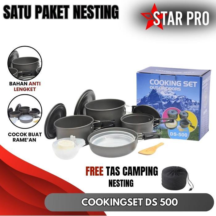Cooking Set DS 500 - Cooking Set Camping Outdoor - Alat Masak Camping Outdoor