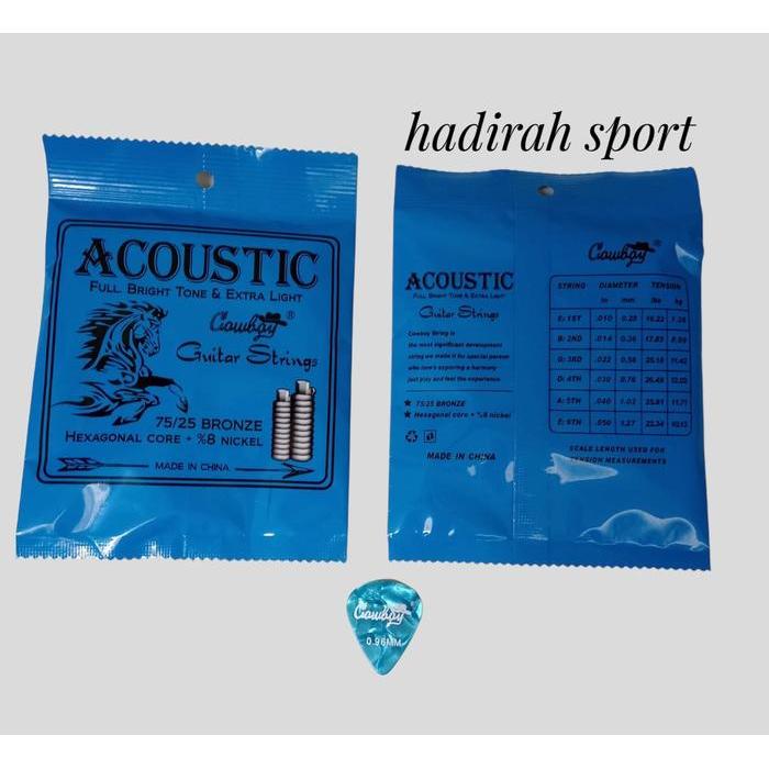 Senar Gitar Akustik Cowboy / Senar Cowboy Bonus Pick #Gratisongkir
