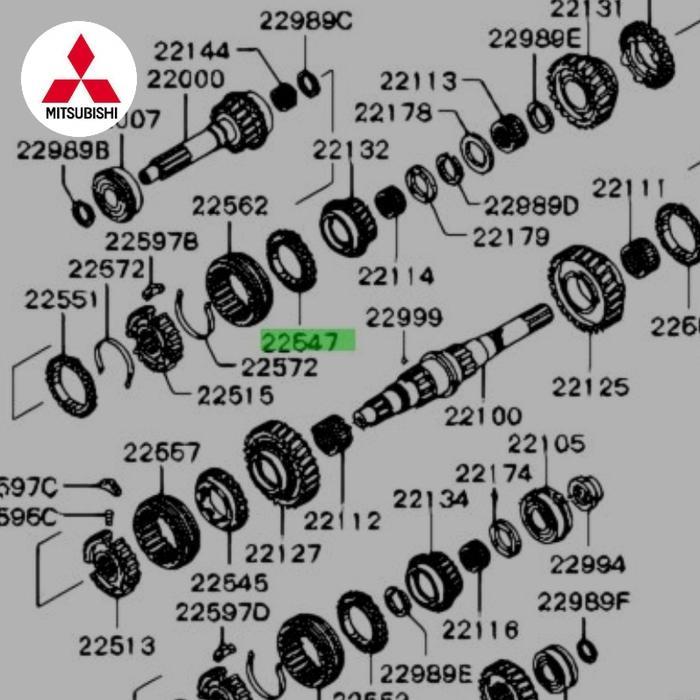 Baru Ring Syncromis Sinkromis Gigi 3 Asli Original Mitsubishi Strada L200 2.5 K74 Ori Berquality