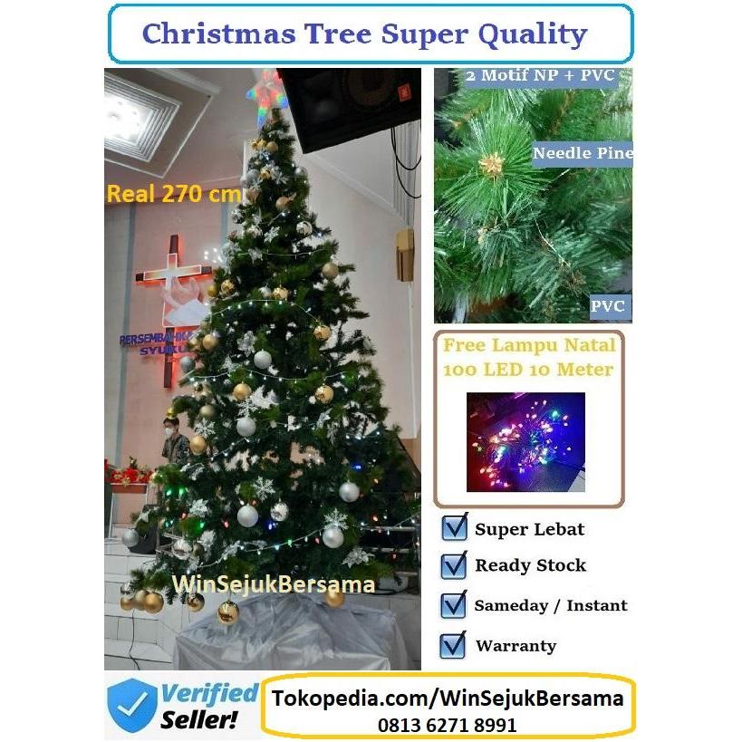 Pohon Natal 2.4 Meter + Accesoris