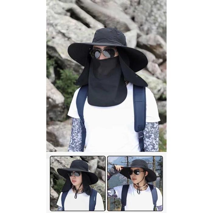 Eiger - Topi Lebar Outdoor Mancing Pria Wanita Jepang Anti Panas Uv Waterproof Fishing Hat