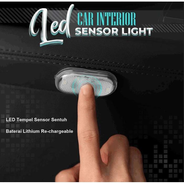 Diskon Lampu Sentuh LED Tempel 6 LED Touch Light Lampu Plafon Bagasi Lemari