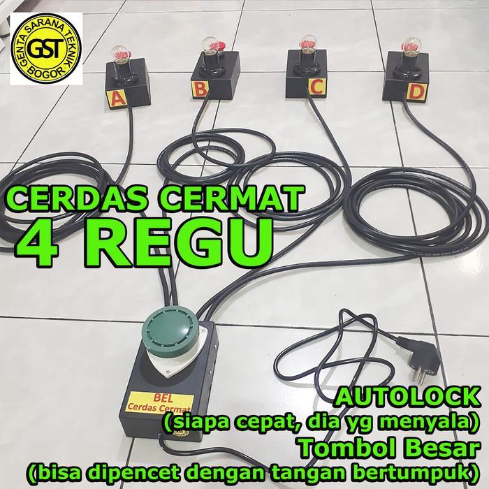 34oi- Bel Cerdas Cermat 4 Regu Tombol Saklar Lomba Cepat Tepat
