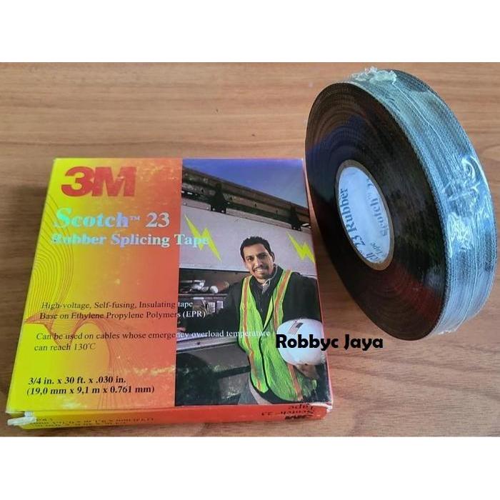 Premium Isolasi Listrik 3M Rubber Splicing Tape Scotch 23+ Solasi Tahan Panas Anti Air Original
