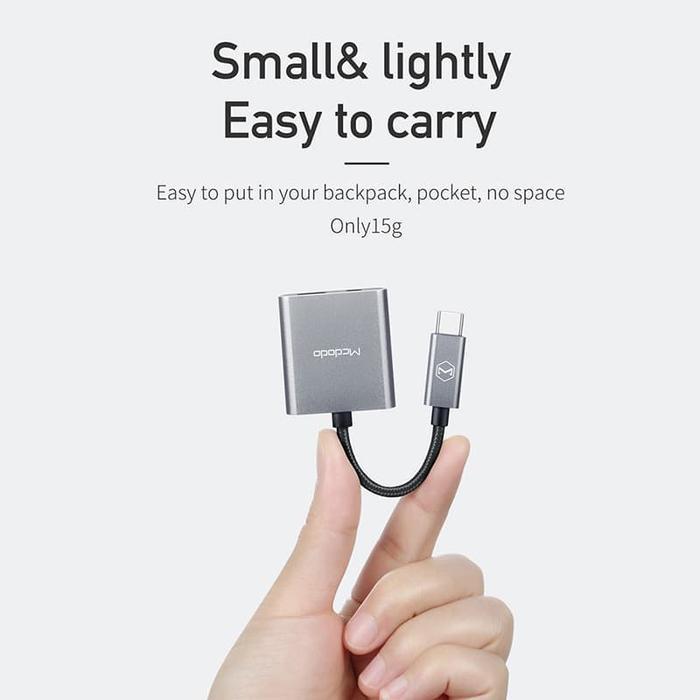 MCDODO CA-7540 ADAPTER TYPE C TO JACK 3.5MM PD CHARGING AUDIO CALL