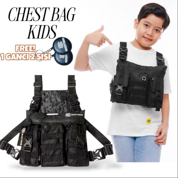 Murazhshop - Tas Dada Anak Chest Bag Mini Tactical Rompi Dada Anak Model Tas Bahu Depan Unise