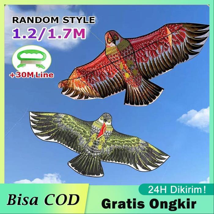 1.2/1.7 M LAYANGAN ELANG Jumbo mainan layang layang Anak ke layangan layanglayang naga Layangan