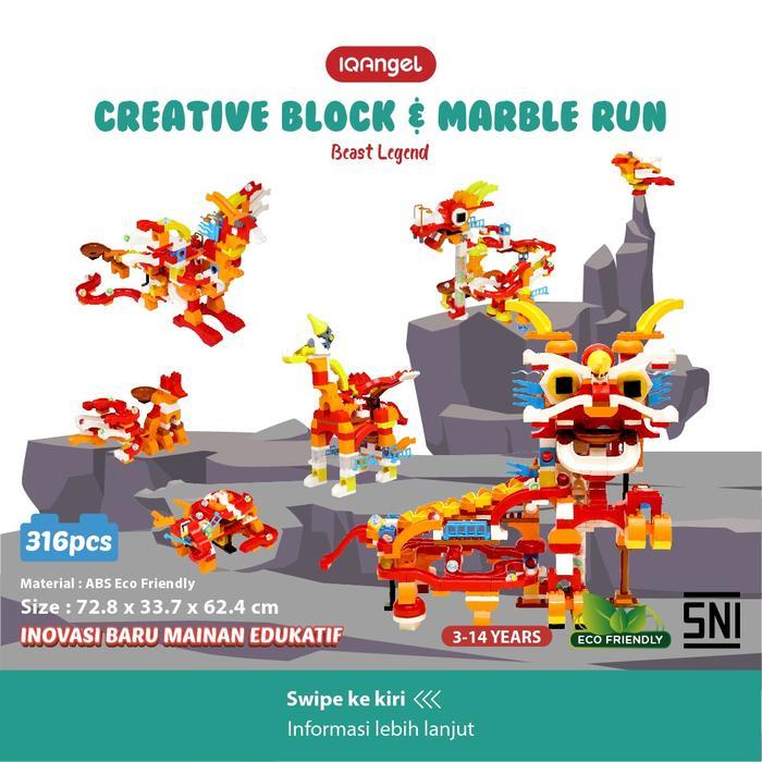 IQ Angel Creative Blo & Marble Run Toys Beast Legend Duplo Size