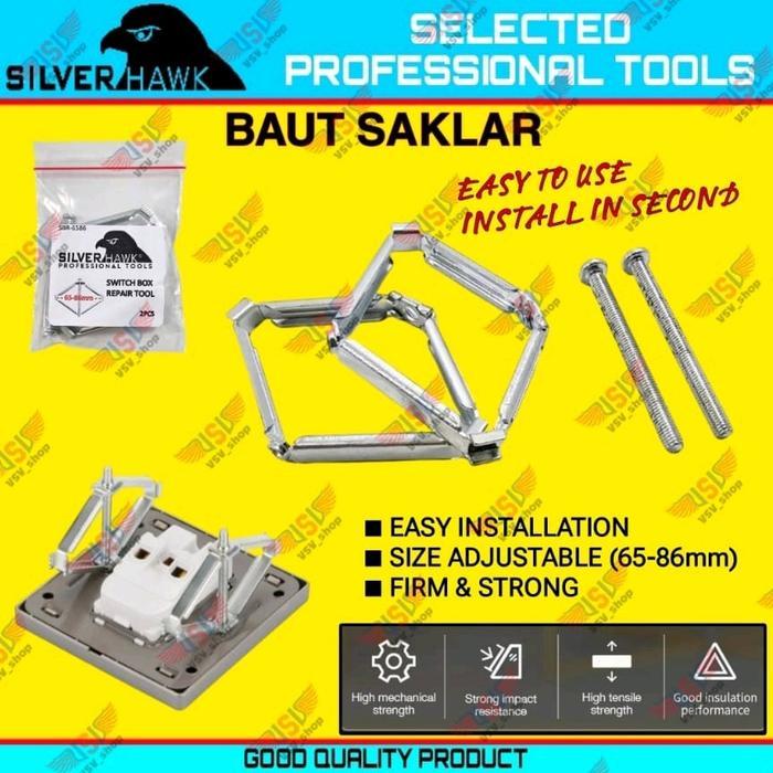 NEW Baut Saklar SilverHawk Perbaikan Sekrup Baut Saklar Inbow Perbaikan Kotak Saklar