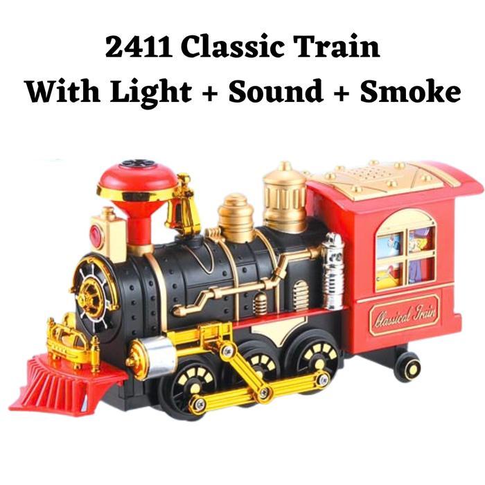 Ada Stok 2411 Classic Train With Light + Sound / Classic Train / Mainan Kereta Baterai