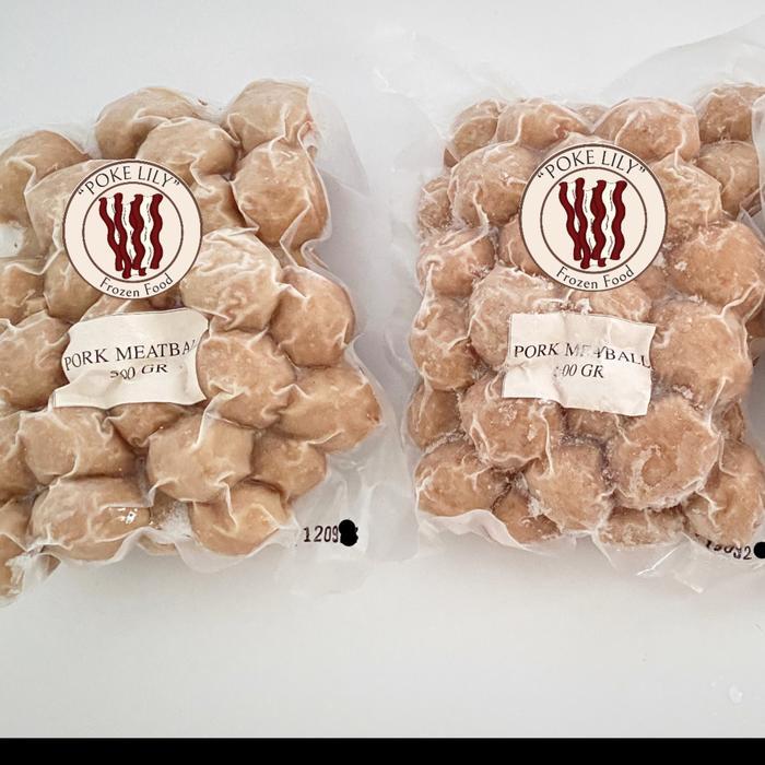 BAKSO BABI PORK MEATBALL MEAT BALL TANPA PENGAWET SBY BAKWAN HALUS SBY