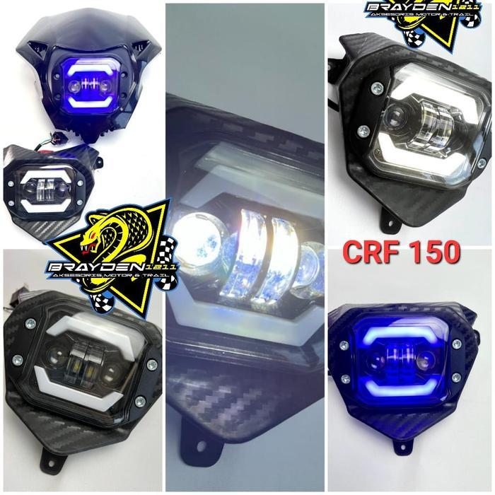 BERKUALITAS Lampu Depan Reflektor Led Crf Klx Wr155 - HEADLAMP CRF 150 - LAMPU DEPAN LED CRF KLX