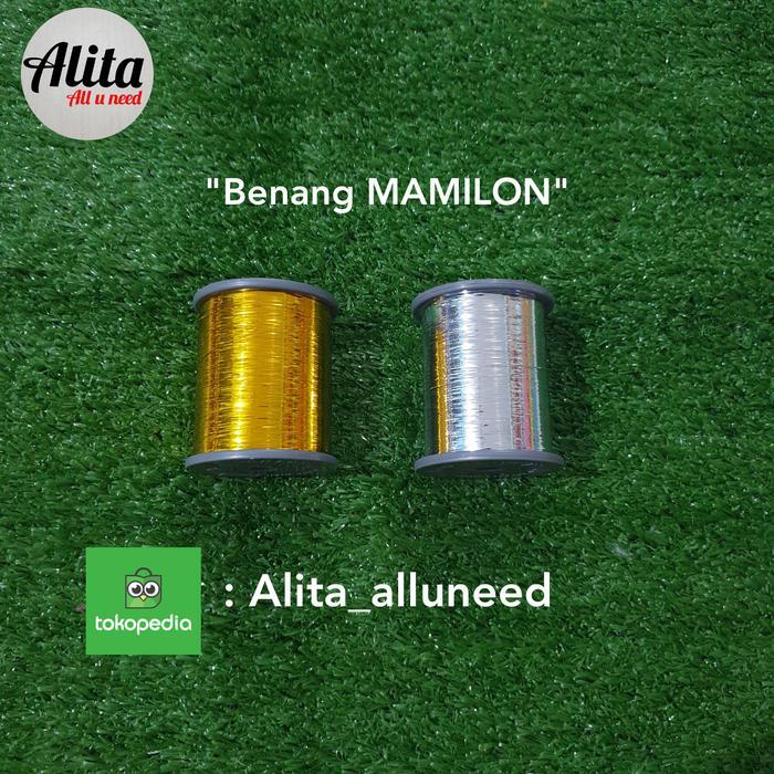 Benang Metalik Emas untuk Jahit dan Rajut Tipe Mamilon