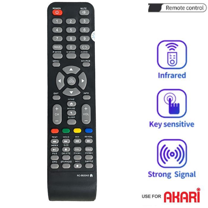 NEW REMOTE AKARI SMART TV ANDROID SMART CONNECT AKARI RC9918AS AT-5432S AT Lcd