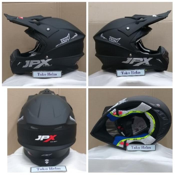 Diskon Helm Jpx Cross Jpx Trail Polos Hitam Doff Original