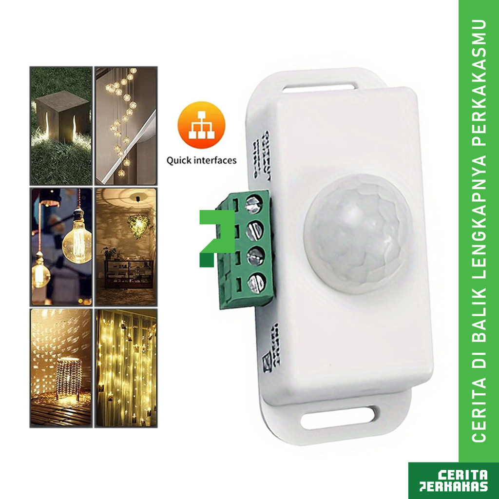 CP Sensor Modul Gerak PIR DC 12V 24V AL63 / Motion Sersor Detector LED Pengontrol Sakelar Induksi / 