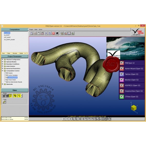 Numeca International FINE/Open - Software Simulasi CFD Pembakaran & Mesin