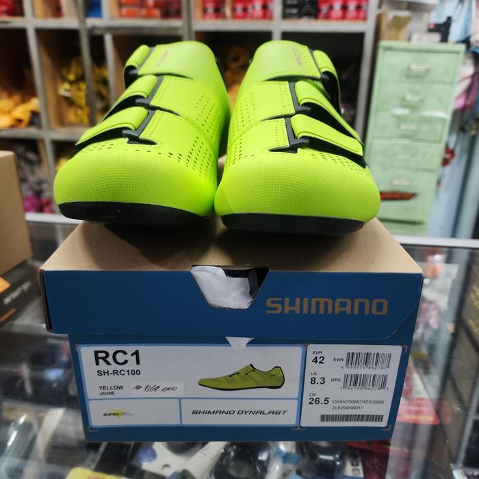 Shimano Shoes Rc1 Sh-Rc100 Yellow Jaune Size 41/42 Sepatu Roadbike Shimano Sh Rc 100 Ukuran 41 42