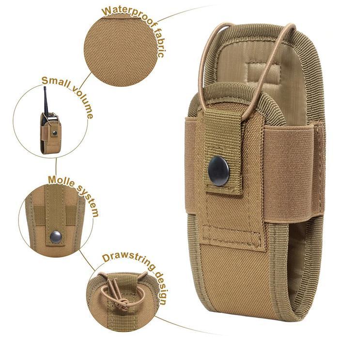 Everystr- Ctg Tas Pinggang Ht Sarung Baofeng Icom Wln Kancing Karet Kantong Case