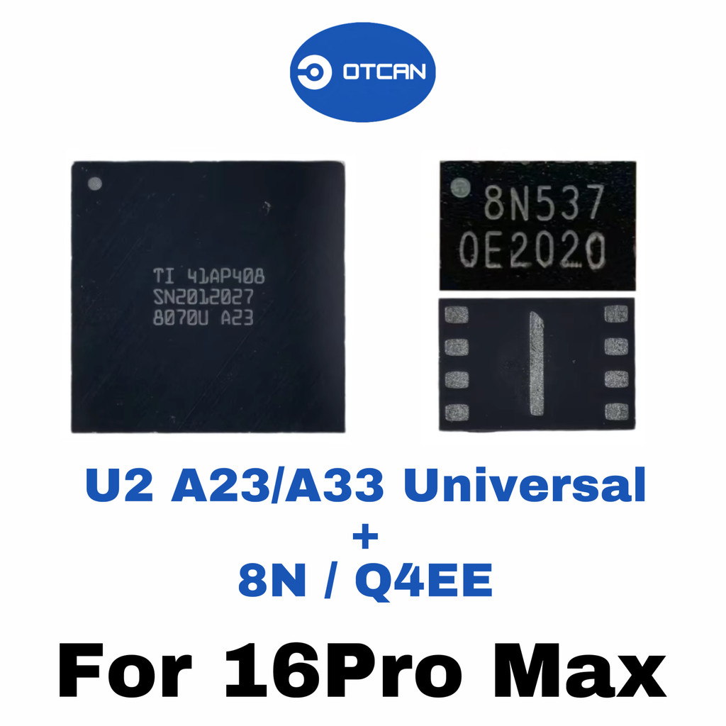 2-10PCS USB Tristar U2 SN2012027 +8N( Q4EE) Eeprom Charging IC Set For iPhone 17 16 15 Pro Max 16 15