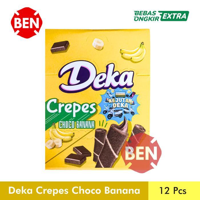 SALE  Deka Crepes ChocoBanana 1 Pak Box 12 Pcs - Choco Banana Coklat Pisang ORIGINAL