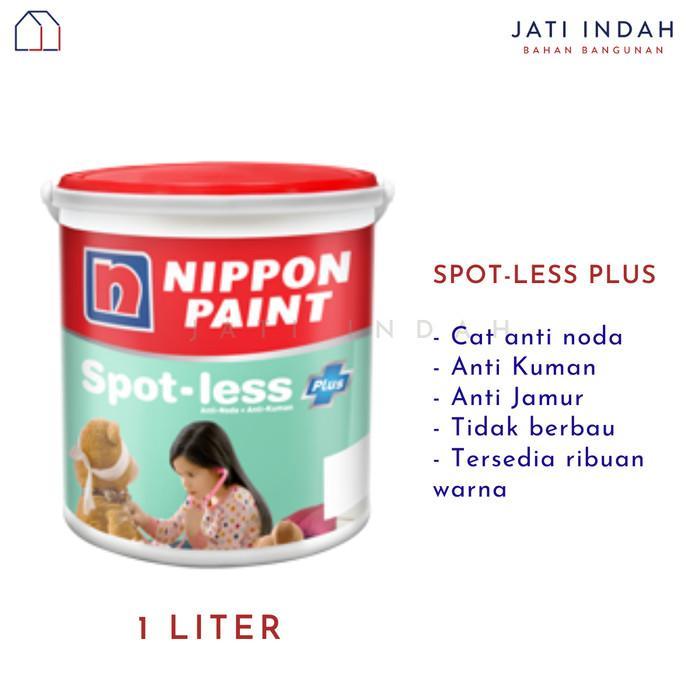 ,,,,,,,] Nippon Paint SPOTLESS PLUS 1 Liter Cat Tembok Interior Anti Bakteri /