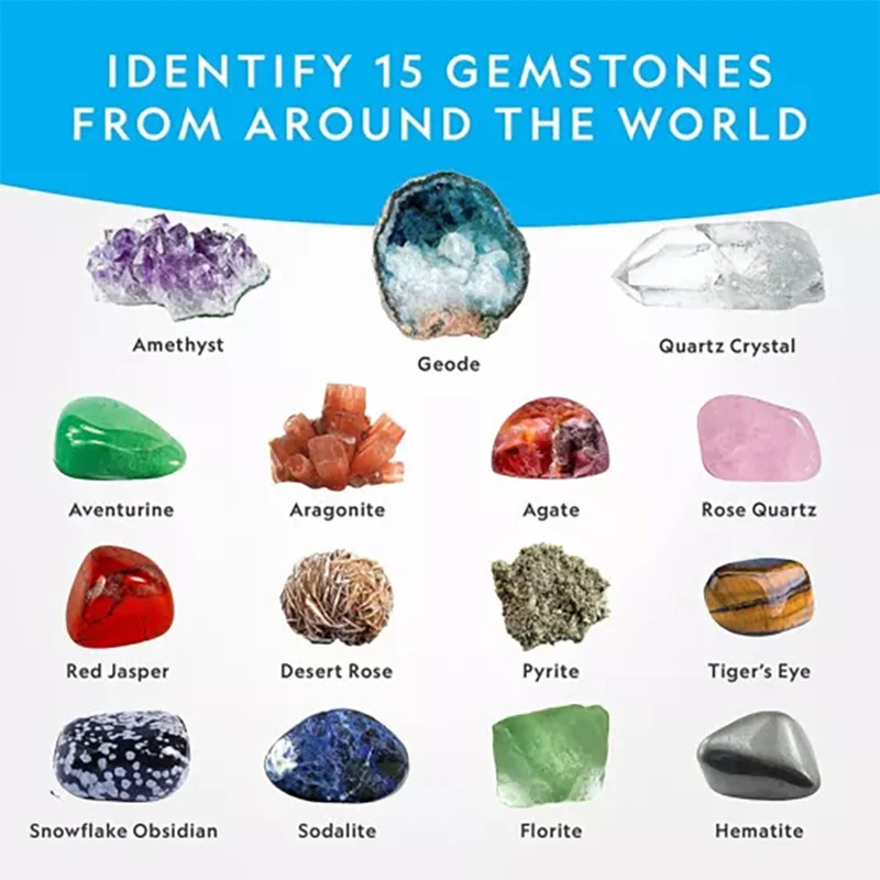 STEM Mega Gemstone Dig Kit-dig and discover stone dig toys set child educational crystal mining Kids