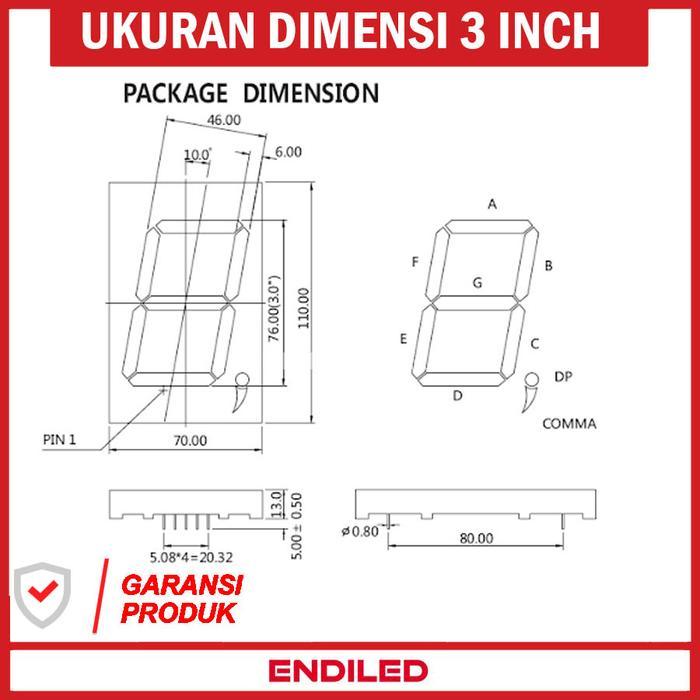 READY LED DISPLAY COUNTER UP DIGITAL SEVEN SEGMENT 3 INCH 5 DIGIT