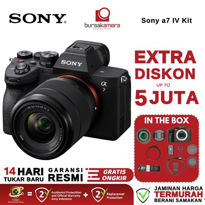 Sony Alpha A7 Iv A7Iv A 7 Iv Kit 28-70Mm Mirrorless Camera Resmi Terbaru 