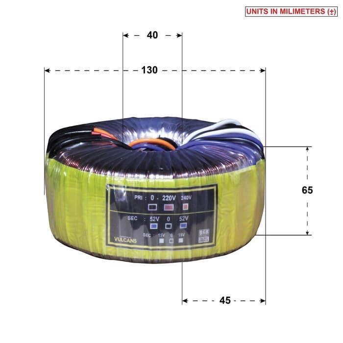 TRAFO DONAT 10A 52V CT VULCANS BOMBARDIR TRAVO TOROID 10 AMPER CT 52 V ORIGINAL QUALITY