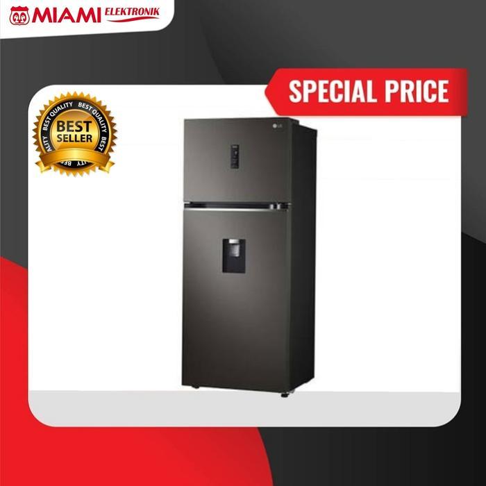 Kulkas LG 2 Pintu Smart Inverter GNF392PXAK Dispenser thinQ WIFI