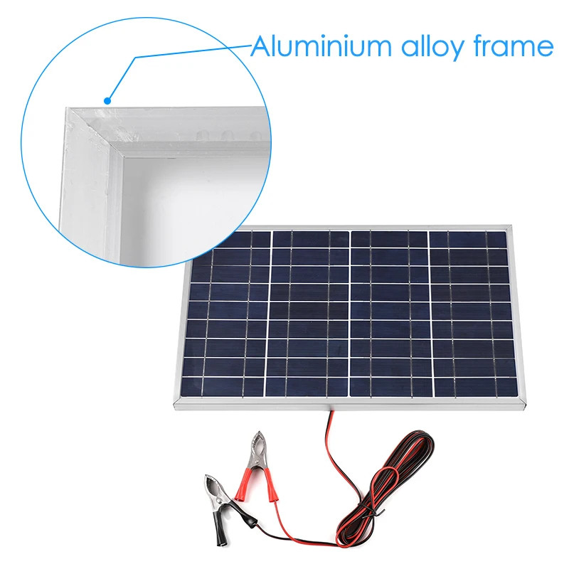 Solar Panel 12V Portable Solar Cell Outdoor Rechargeable Solar Kit Household Solar Generator Solar