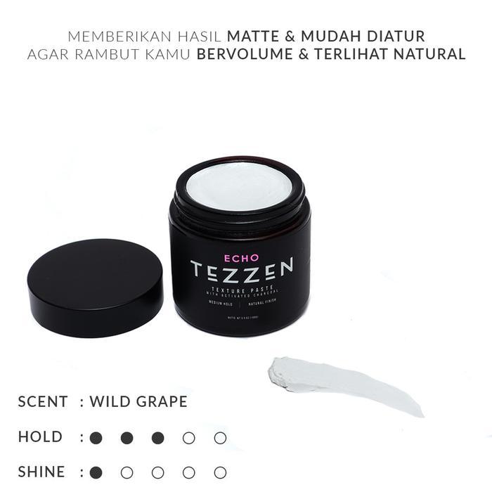 TERLARIS Tezzen Echo Activated Charcoal Texture Paste Tezzen Pomade Echo