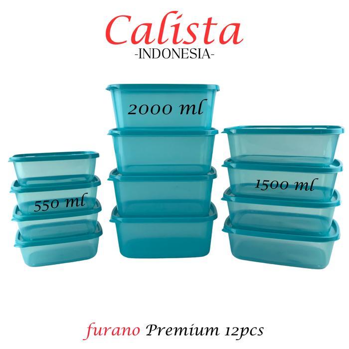 [ CALISTA ] TOPLES PLASTIK CALISTA FURANO PREMIUM PUTIH BENING SET ISI 12PCS FOOD CONTAINER