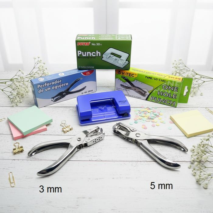 Pelubang Kertas Aneka Ukuran / Perforator 3 mm , 5 mm , 2 lubang / Pembolong Kertas / Paper Punch