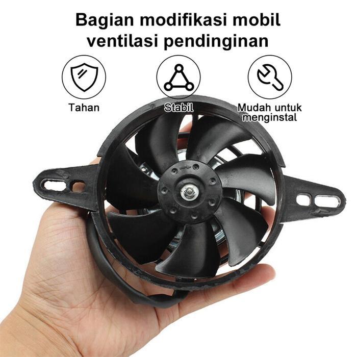 Kipas Radiator Motor 12V 120Mm - Kipas Racing Universal Untuk Motor 150Cc 200Cc 250Cc, Matic, Trail,