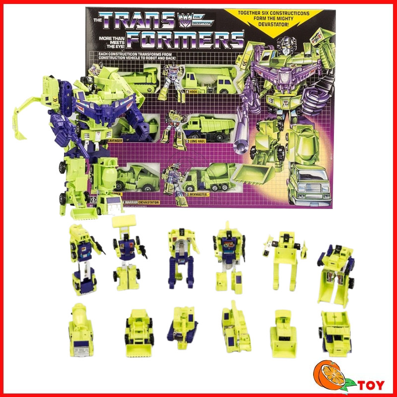 In stock Transformers toys US version G1 84-86 KO Devastator suit Model Robot Collection Action