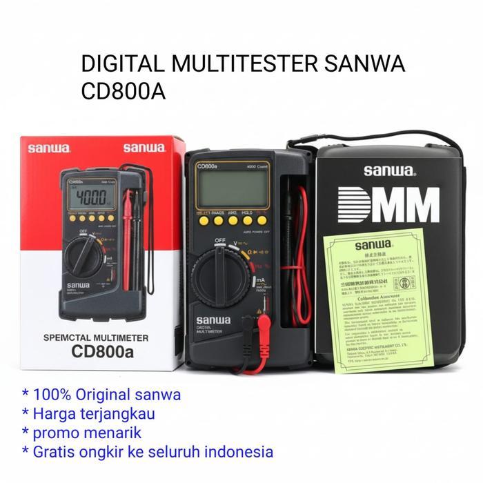 Digital Multitester Sanwa Cd800A Avometer / Multitester Sanwa Type Cd800A