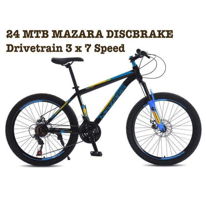 Sepeda MTB 24 Mazara Discbrake - Biru
