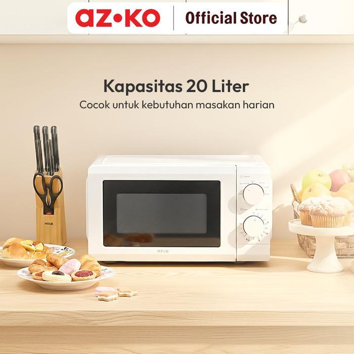 Diskon Azko Kris Microwave Low Watt 20 Liter - Putih Pemanas Makanan Microwave Oven Microwave