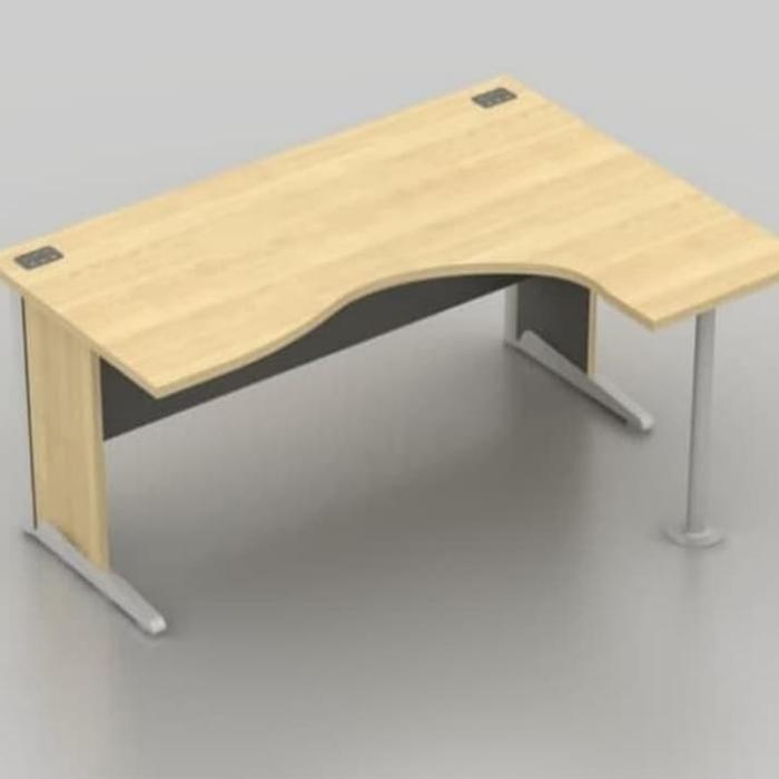 Meja kerja meja kantor Modera L shape BSD 1116 R / BSD 1118 R - 160x110x75cm
