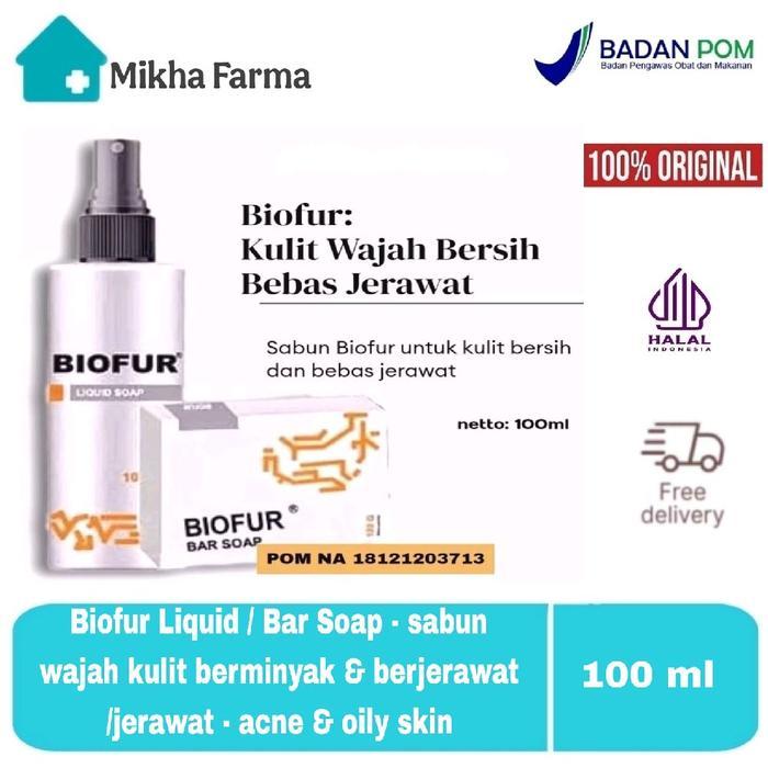 UE376 Biofur Liquid / Bar Soap - sabun wajah kulit berminyak & berjerawat /jerawat - acne & oily
