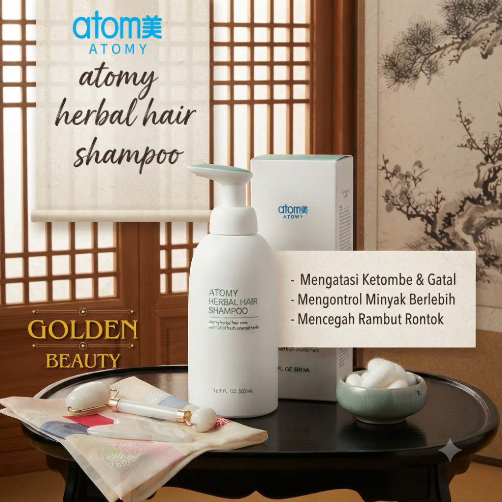 Atomy HERBAL HAIR SHAMPO isi 500ml Shampo Herbal wangi tumbuhan | mendukung perlindungan rambut, mem
