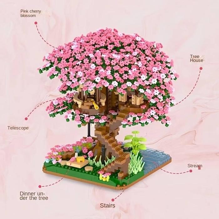 Brick Block Pohon Sakura Mini Kode 129