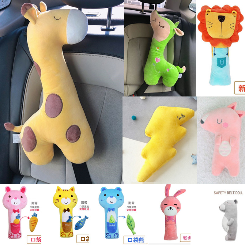 1 PC Car giraffe seat belt pillow shoulder pads pillow neck Cartoon