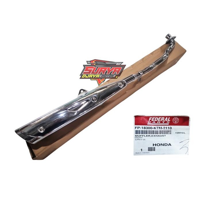 Muffler Knalpot Supra X 125 Lama Fp-18300-Ktm-2110 Original Federal