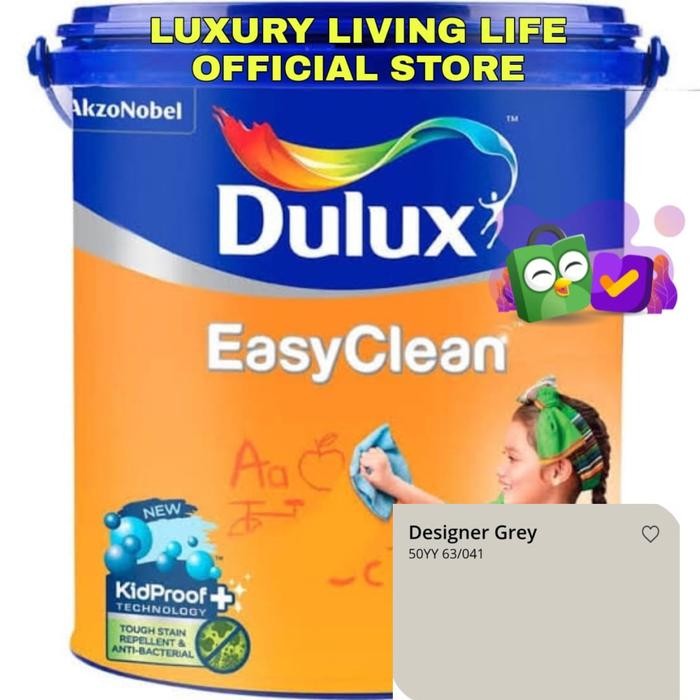 Dulux Easy Clean Designer Grey 2,5L Gallon Tinting CSS