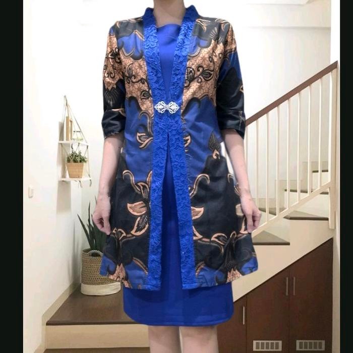 Dress blazer batik 1069 / set dress blazer 1 set