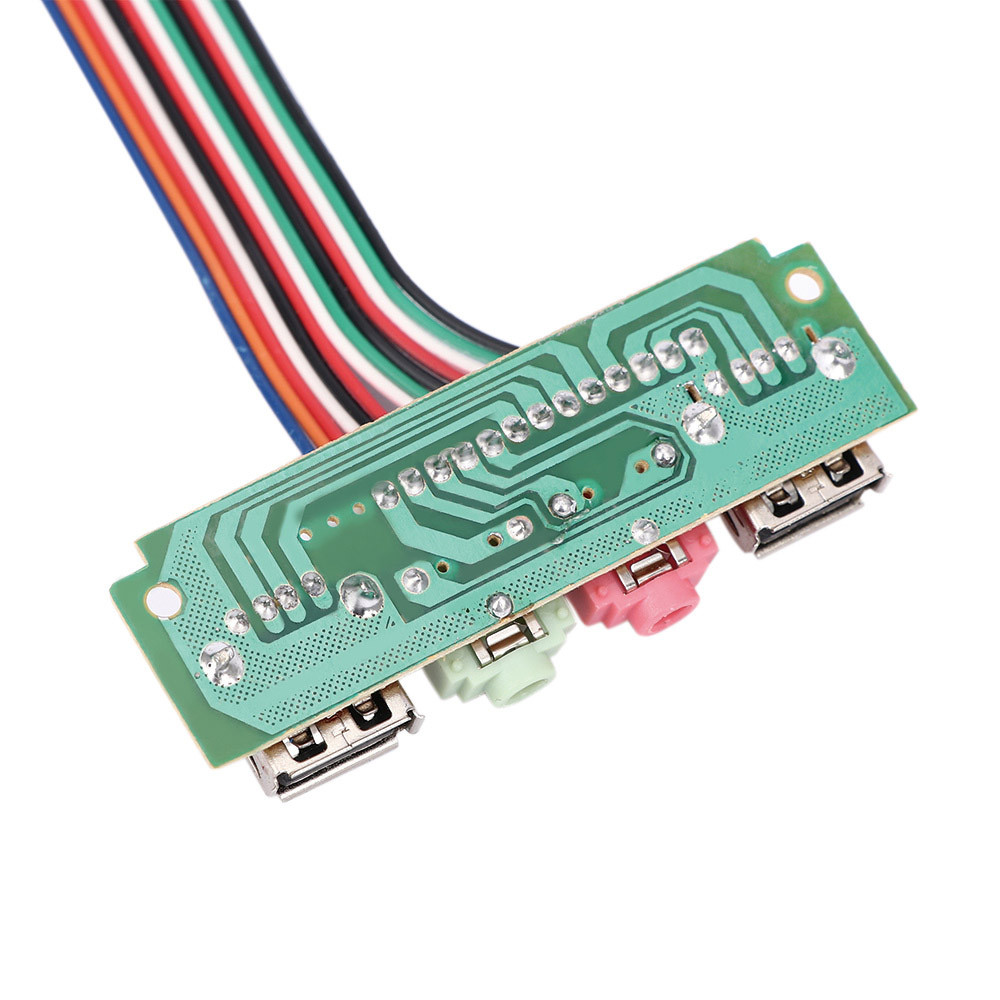 2 Ports USB 2.0 PC Computer Case Front Panel USB Audio Jacks Port Desktop PC USB Extension Wire